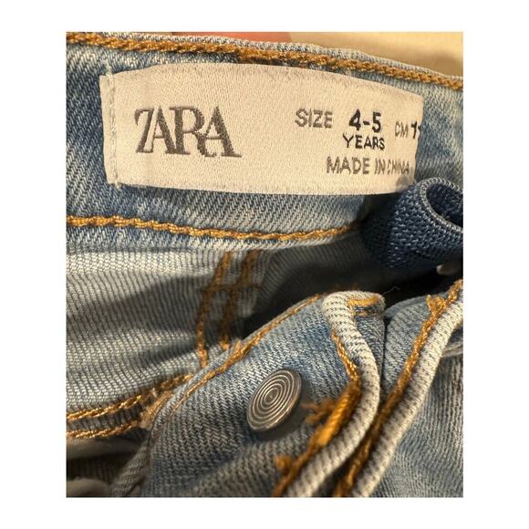 Zara Girl 4-5 Years Distressed Jeans - Picture 4 of 5